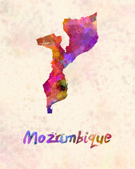 Mozambique in watercolor