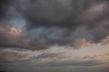 Fototapeta premium Sunset sky background, Orange Sunset Sky. Beautiful Sky