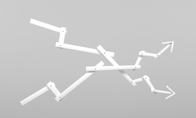 Fototapeta premium abstract arrow as icon symbol in front of background - 3D Illustration