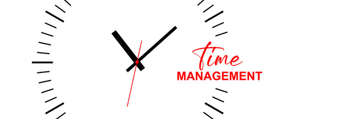 Time Management sign on white background