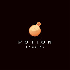 Potion logo icon design template flat vector
