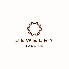 Ring jewelry logo icon design template. Elegant, beauty, royal flat vector