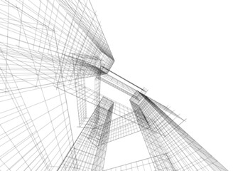 Modern architecture vector 3d illustration