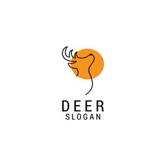 Deer logo icon design template. premium vector