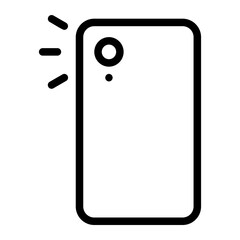 camera flash line icon