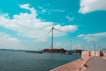 The Port of Antwerp in Flanders, Belgium is the second-largest seaport of Europe, after Rotterdam in the Netherlands.