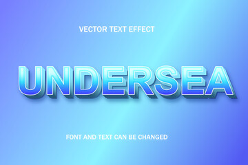 undersea 3d editable text effect font style template