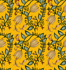 abstract Hand Print indian Block Print Ajrakh Print background pattern