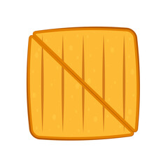 Toast bread vector. Grilled cheese sandwich with melted cheese. Vector illustration isolated on white background.