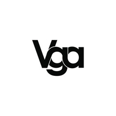 vga letter original monogram logo design