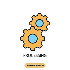 processing icons  symbol vector elements for infographic web