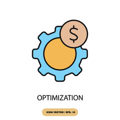 optimization icons  symbol vector elements for infographic web