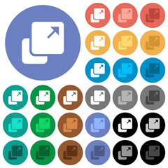Extend element solid round flat multi colored icons