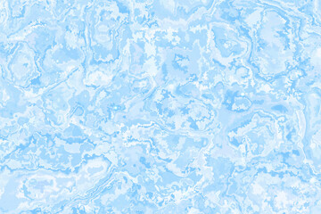 Naklejka premium Blue abstract marble background. Winter frost texture with white snow. Ice abstract background. Fluid art painting. Winter wedding frame. Bright marble texture