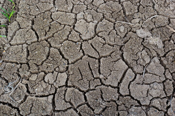 The cracked ground, Ground in drought, Soil texture and dry mud, Dry land