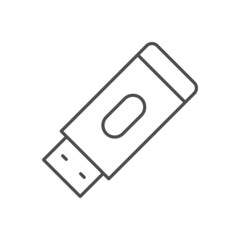 Flash drive line outline icon
