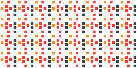 Retro Style Colorful Repetitive Squares Pattern - Texture on White Background, Design Element in Editable Vector Format