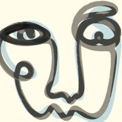 line art abstract design face illustration 
