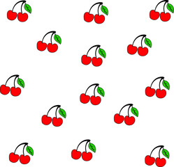 seamless pattern with cherries