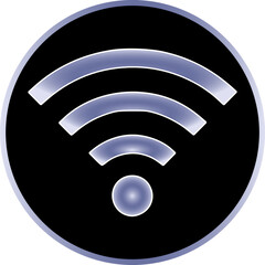 Wireless Network Symbol, Wifi sign for wireless connection, data transfer and communication