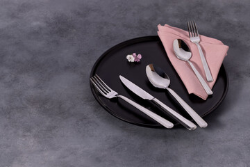 steel cutlery lux modern silver kitchen fork knife spoon