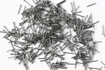 Lots of metallic nails background