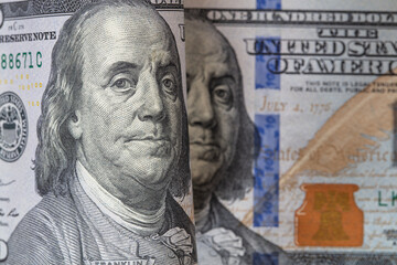 fragment of new 100 dollar banknote