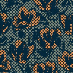 Floral Dotted Seamless Pattern Design