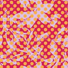 Floral Dotted Seamless Pattern Design