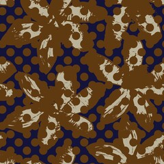 Floral Dotted Seamless Pattern Design
