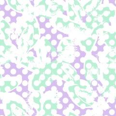 Floral Dotted Seamless Pattern Design