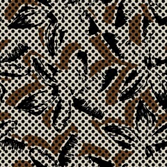 Floral Dotted Seamless Pattern Design