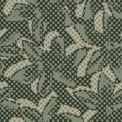 Floral Dotted Seamless Pattern Design