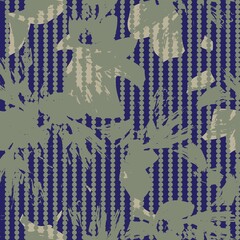 Floral Striped Seamless Pattern Design