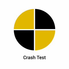 Fototapeta premium crash test icon vector illustration isolated on white background