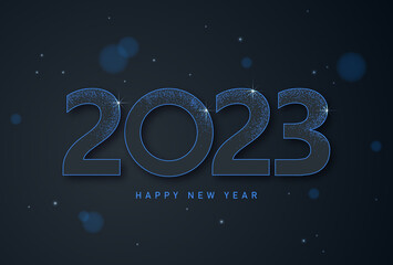 Happy new year. Holiday background. 2023. Happy new year. 2023 new year. Happy new year design. Luxury holiday background for calendar or web banner. 2023 celebration