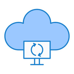 Cloud Monitor Icon Design