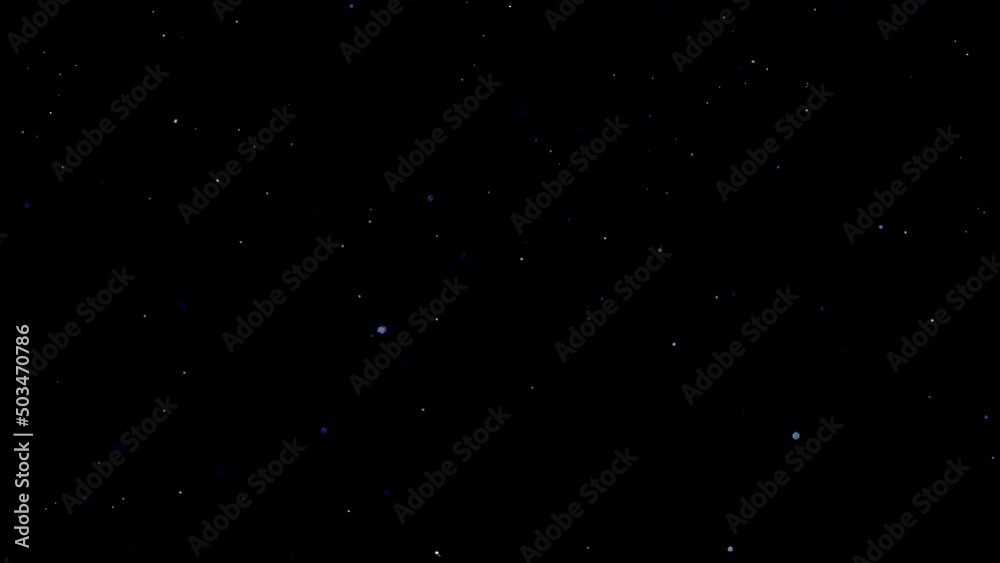 Wall mural natural organic dust particles floating on black background. dynamic dust particles randomly float i