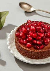 Home made tart with pomegranate