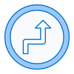 Zig Zag Road Icon Design