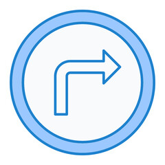 Right Turn Icon Design
