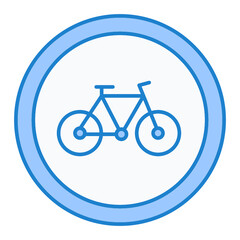 Fototapeta premium Bicycle Lane Icon Design