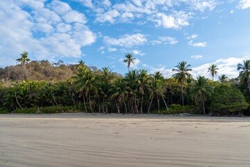 Beautiful empty beach in the morning light Playa Hermosa in Santa Tersa, Costa Rica.