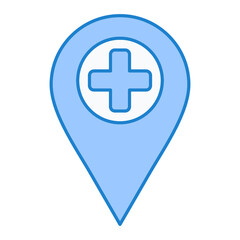 Hospital Location Icon Design