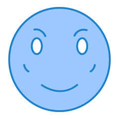 Blush Emoji Icon Design