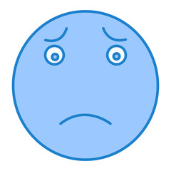 Worried Emoji Icon Design