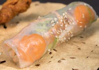 asian food, spring roll, street food, sesame, roasted, fried, superfood Wegan, vacation, trip