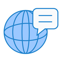Global Chat Icon Design