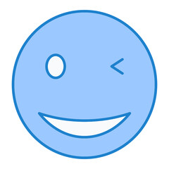 Wink Emoji Icon Design