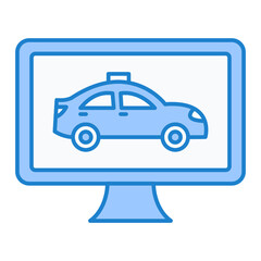 Online Cab Icon Design
